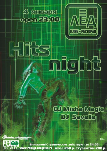 4 Января «Hits night!»